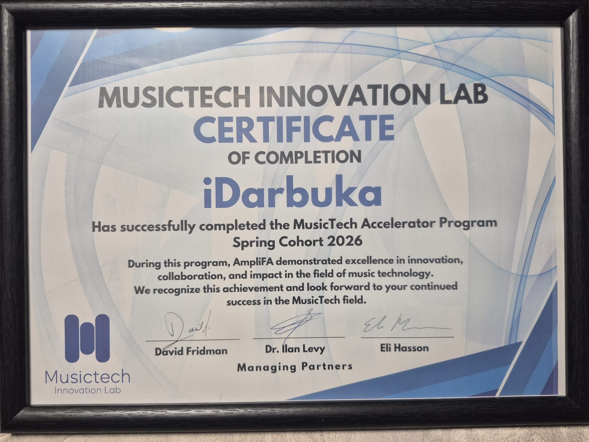 Official certificate of completion — Spring Cohort 2026.