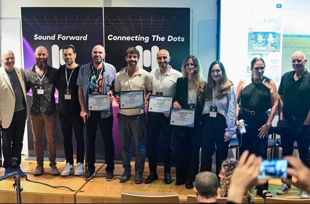 MusicTech Innovation Lab — Cohort 2026 on stage at graduation.